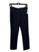 Vince Size M Black Cotton Blend Side Zip Straight Pants Black / M