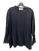 Hache Size 42 Black Cotton Crew Neck Long Sleeve Smocked Top Black / 42