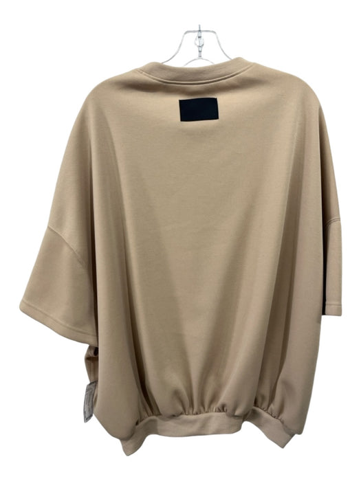 Cog The Big Smoke Size L Tan Beige Polyester Drop Shoulder Ruched waist Sweater Tan Beige / L