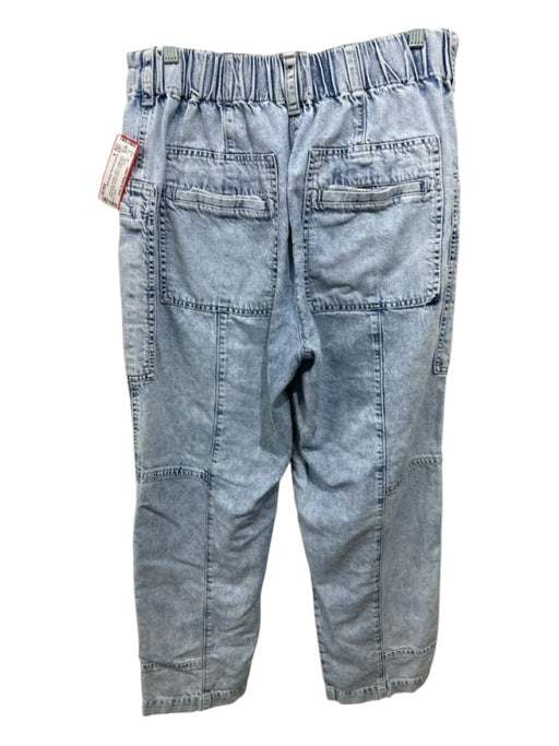 Proenza Schouler White Label Size 8 Light Wash Cotton Denim Elastic Waist Jeans Light Wash / 8