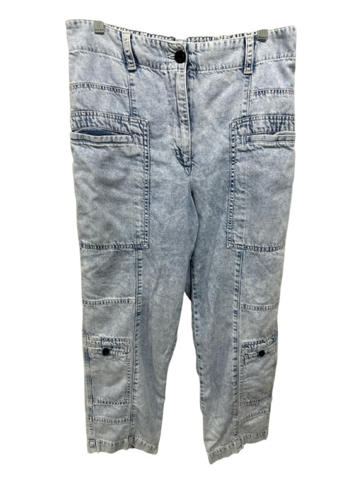 Proenza Schouler White Label Size 8 Light Wash Cotton Denim Elastic Waist Jeans Light Wash / 8