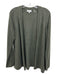 Kinross Size Large Green Cashmere Long Sleeve Open Front Cardigan Green / Large