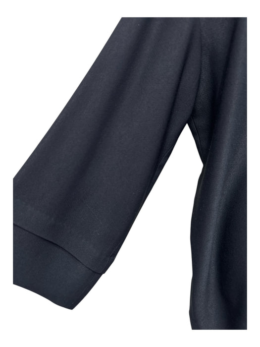 The Row Size Small Black Viscose Blend Wide Long Sleeve Boat Neck Top Black / Small