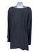 The Row Size Small Black Viscose Blend Wide Long Sleeve Boat Neck Top Black / Small