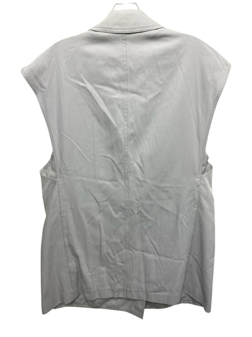 Tibi Size M Gray Beige Rayon Blend Double Breasted Lapel Oversized Vest Gray Beige / M