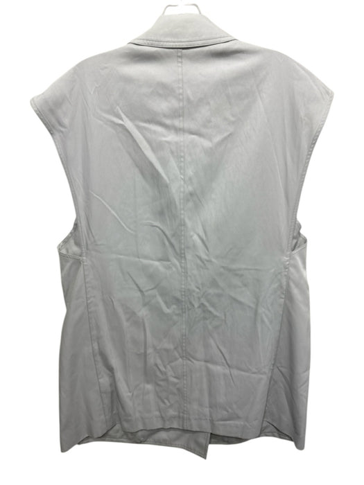 Tibi Size M Gray Beige Rayon Blend Double Breasted Lapel Oversized Vest Gray Beige / M