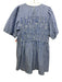 Apiece Apart Size L Blue & White Cotton Striped Short Sleeve Dress Blue & White / L