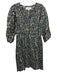 Trovata Birds of Paradis Size Medium navy blue & multi Cotton Micro Floral Dress navy blue & multi / Medium