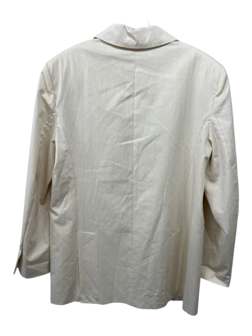 TELA Size Est M Beige Long Sleeve Two Button Welt Pocket Lapel Jacket Beige / Est M
