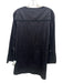Harshman Size L Black Linen 3/4 Sleeve Quarter Button Top Black / L