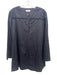 Harshman Size L Black Linen 3/4 Sleeve Quarter Button Top Black / L