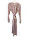 XiRENA Size S Pink & Multi Cotton Tie Belt Striped Dress Pink & Multi / S