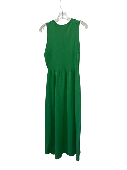 Ann Mashburn Size L Green Cotton Sleeveless Knit Dress Green / L