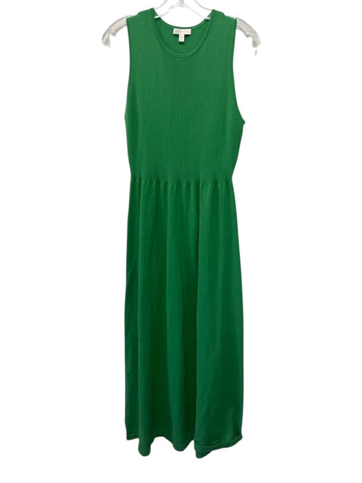 Ann Mashburn Size L Green Cotton Sleeveless Knit Dress Green / L