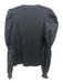 Veronica Beard Size L Black Pima Cotton Button Detail Top Black / L