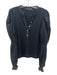 Veronica Beard Size L Black Pima Cotton Button Detail Top Black / L