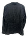120% Lino Size 46 Black Linen 1 Button Blazer Jacket Black / 46