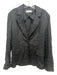 120% Lino Size 46 Black Linen 1 Button Blazer Jacket Black / 46