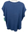 Beautiful People Size L Blue Modal & Spandex Waffle Knit Short Sleeve Boxy Top Blue / L