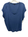Beautiful People Size L Blue Modal & Spandex Waffle Knit Short Sleeve Boxy Top Blue / L