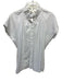 Maria + Cornejo Size M White Cotton Short Sleeve High Ruffle Neck Top White / M