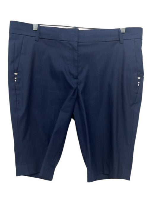 Tory Sport Size M Navy Blue Polyester Blend Mid Rise Zip & Hook Closure Shorts Navy Blue / M
