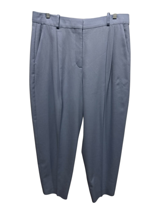 Stella McCartney Size XL Light Blue Wool Mid Rise Zip & Hook Closure Pants Light Blue / XL