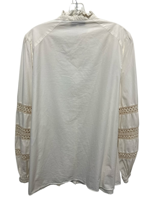 Maison Common Size M Cream White Cotton & Lyocell Long puff sleeve Top Cream White / M