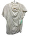 Mango Size M White Modal Blend Short Cap Sleeve High Neck Cowl Tunic Top White / M