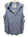 Frank & Eileen Size L Blue Cotton Sleeveless Collar Button Down One Pocket Top Blue / L