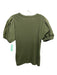 Derek Lam 10 Crosby Size L Green Cotton Short Puff Sleeve Crew Neck Tee Top Green / L