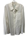 The Row Size Est L White No Fabric Tag Long Sleeve Semi Sheer Button Down Top White / Est L