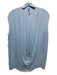 Tibi Size S Light Blue Modal Blend Sleeveless Draped Tie Neck Tunic Top Light Blue / S
