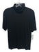 Majestic Filatures Size S Black Viscose Blend Short Sleeve Turtleneck Tee Top Black / S