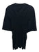 Stella McCartney Size 42 / M Black Cotton Short Sleeve Smocked Bodice Tee Top Black / 42 / M