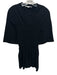 Stella McCartney Size 42 / M Black Cotton Short Sleeve Smocked Bodice Tee Top Black / 42 / M