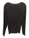Tibi Size L Dark Brown Lyocell & Polyester Long Sleeve Textured Boat Neck Top Dark Brown / L