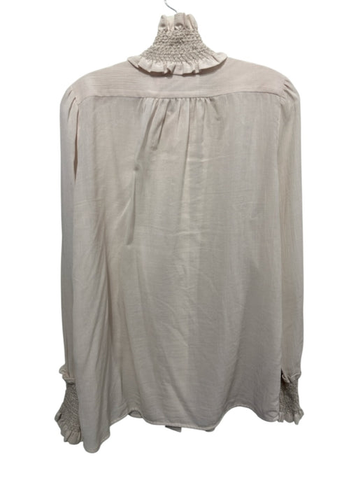 Britt Sisseck Size 40 Blush Pink Cotton & Wool Long Sleeve Button Down Top Blush Pink / 40
