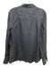 120% Lino Size L Dark Blue Linen Long Sleeve Button Down Collar Top Dark Blue / L