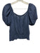 Milio-Milano Size L Dark Blue Cotton & Viscose Eyelet Lace Wide Leg Pant Set Dark Blue / L