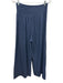 Milio-Milano Size L Dark Blue Cotton & Viscose Eyelet Lace Wide Leg Pant Set Dark Blue / L