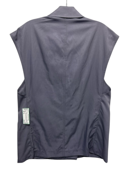 Tibi Size XS Purple Gray Rayon Blend Flap Pocket Collar & Lapel Oversize Vest Purple Gray / XS