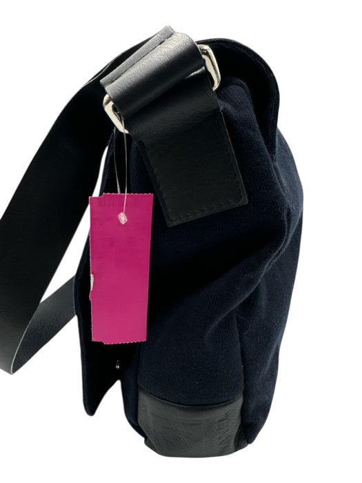 Chanel Navy Blue Canvas Logo Crossbody Messenger Bag Navy Blue / L