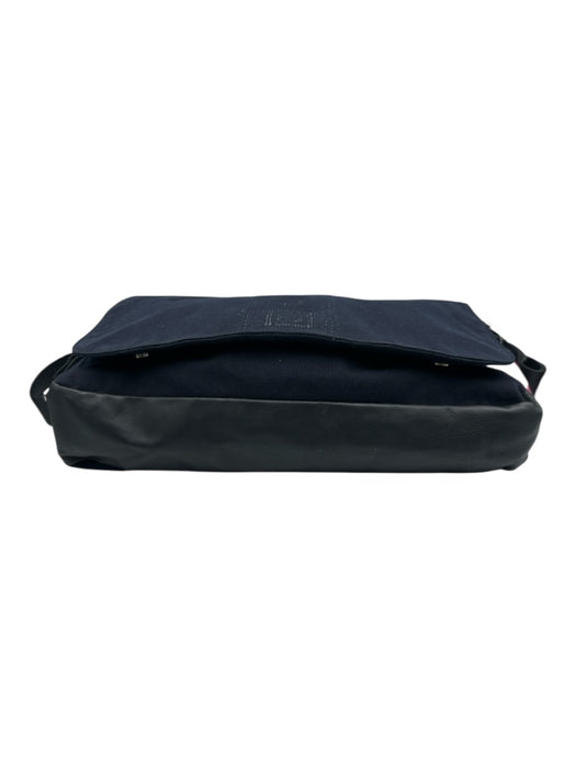 Chanel Navy Blue Canvas Logo Crossbody Messenger Bag Navy Blue / L