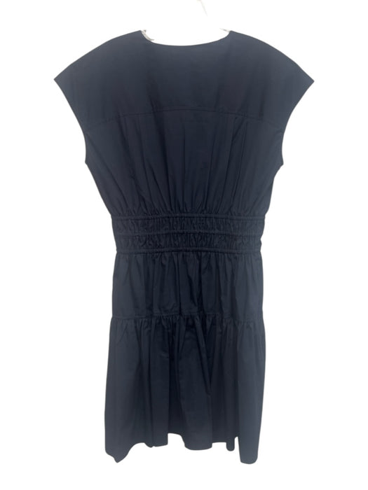 Derek Lam 10 Crosby Size 8 Navy Blue Cotton Cap Sleeve V Neck Mini Dress Navy Blue / 8