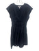 Derek Lam 10 Crosby Size 8 Navy Blue Cotton Cap Sleeve V Neck Mini Dress Navy Blue / 8