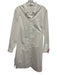 Peserico Size L White Cotton Long Sleeve Buttons Metal Embellishments Dress White / L