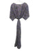 Tory Burch Size L Purple, Green, Pink Cotton & Silk Short Sleeve Midi Dress Purple, Green, Pink / L
