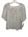 Natalie Martin Size S White Cotton Short Sleeve Floral Eyelet Square Neck Top White / S