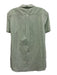 Ann Mashburn Size L Mint Green Cotton Short Sleeve 1/4 Button Top Mint Green / L